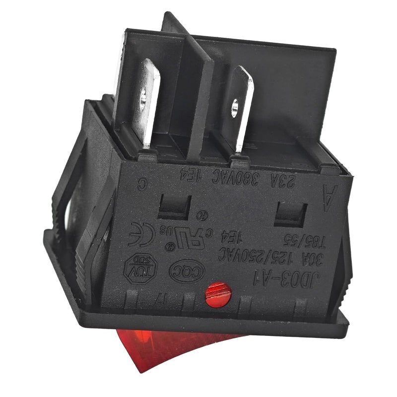 Formiden JD03-A1 4-Pin Rocker Switch (Pack of 2) – 30A 125V/250V T85/55 1E4 Heavy-Duty Switches for Inverter Welding Machines - Image 2